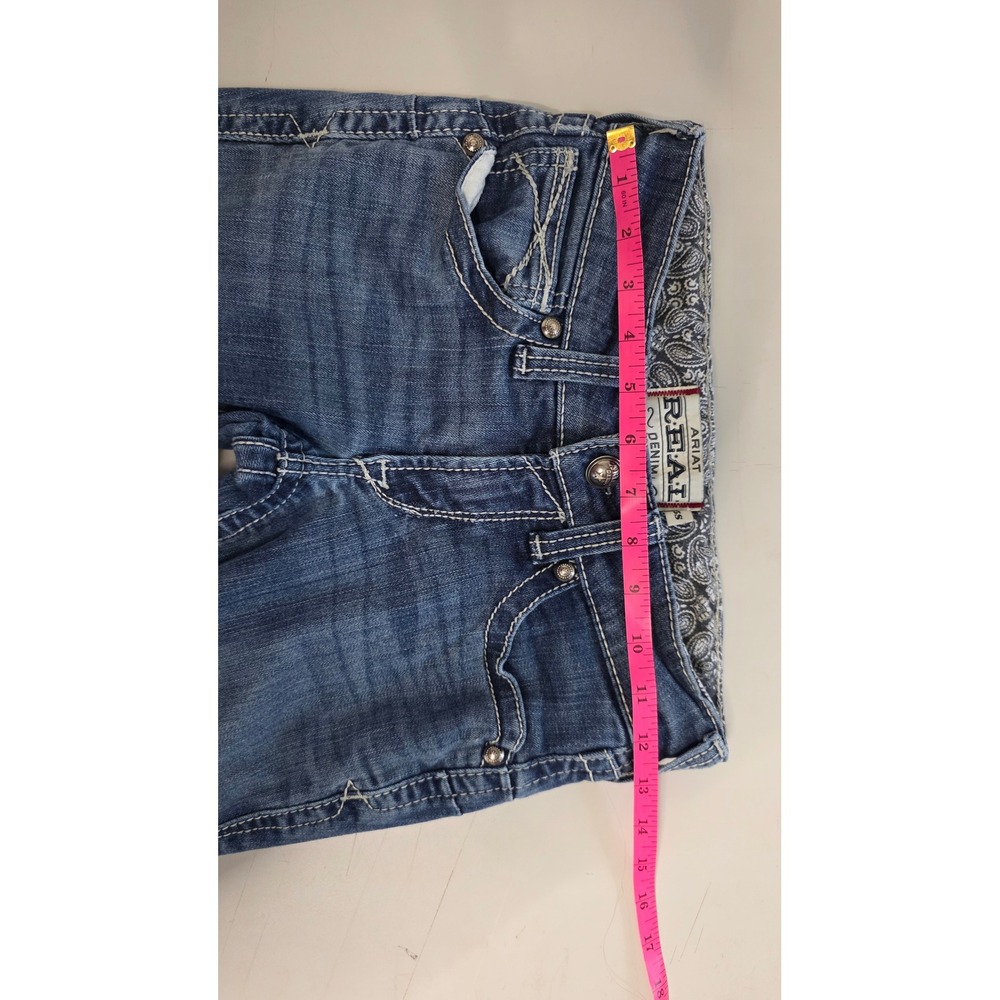 Ariat REAL Denim Straight Leg Jeans Womens 25S Blue Excellent - Picture 4 of 8